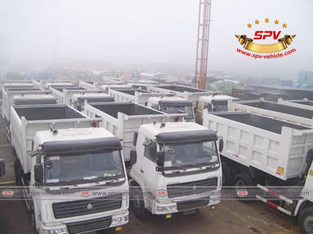 Dump truck Sinotruk to Angola